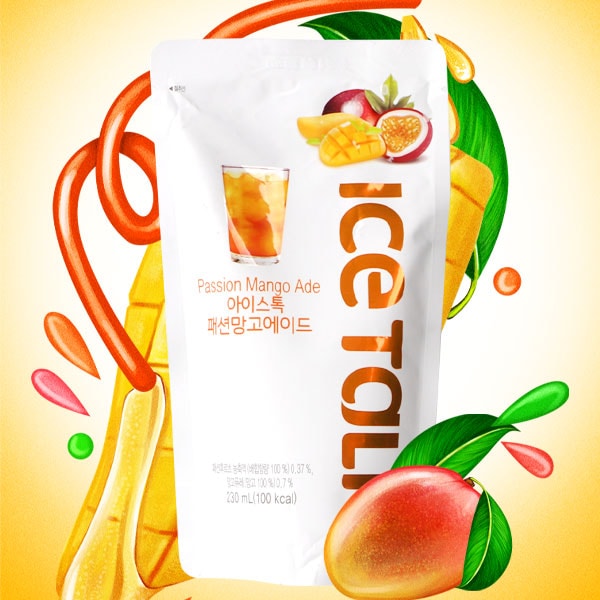 1833 Ice Talk Passion Mango Ade 아이스톡 패션망고에이드 230ml