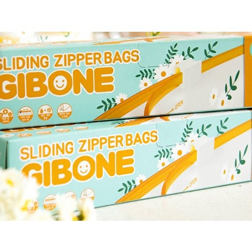 0365 Gibone Zipper Bag 27cmx25cm(Large) 기본에 지퍼백 플라워에디션 대형 15매