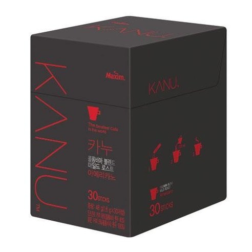 1107 Dongsuh KANU Mild Roast Americano 30T 동서식품 카누 마일드로스트 아메리카노 30개입