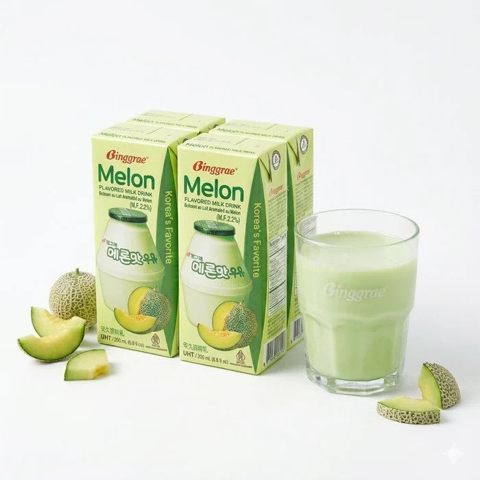 1727 Binggrae Melon Flavored Milk 빙그레 메론맛우유 200ml