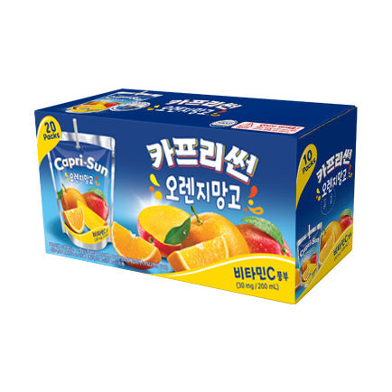 1732 Nongshim Capri-Sun OrangeMango Drink 농심 카프리썬 오렌지망고 200ml