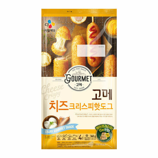 9771 CJ GOURMET CRISPY CORN DOG CHEESE CJ 고메 치즈크리스피 핫도그 340g