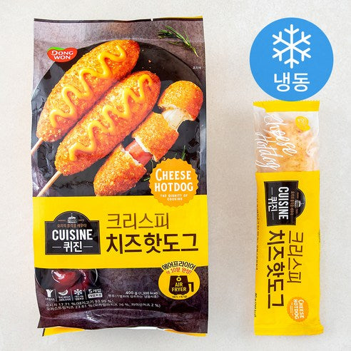 9859 Dongwon Dongwon Cuisine Cheese Crisp Hot dog 동원 퀴진 치즈크리스피핫도그 400g