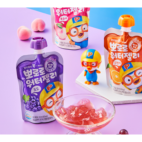 1745 Paldo Pororo Water-Jelly Grape 팔도 뽀로로 워터젤리 포도 120ml