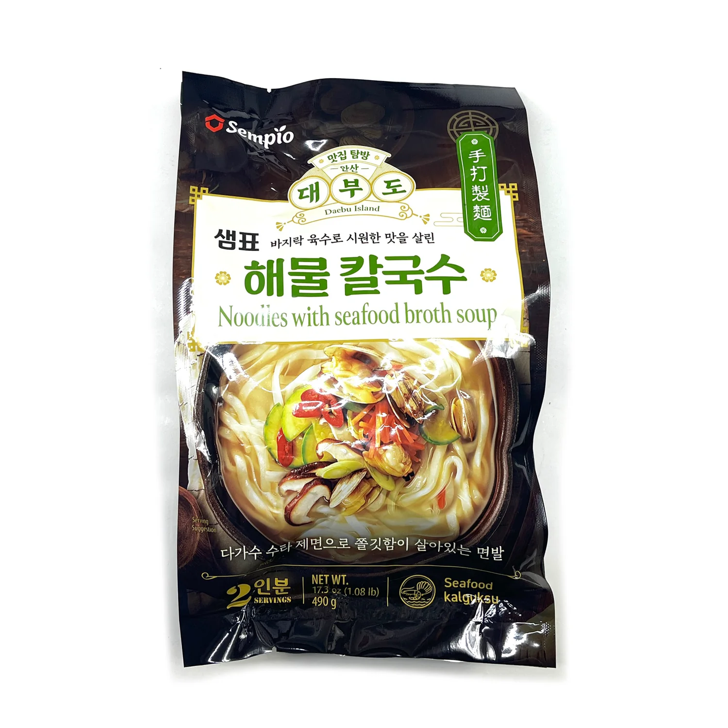 9138 Sempio Seafood Noodle Soup 샘표 대부도 해물칼국수(냉동) 490g