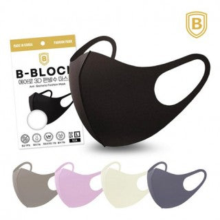 0415 3D B-BLOCK Mask 국산 효성 에어로쿨 3D 입체 3중원단 편발수