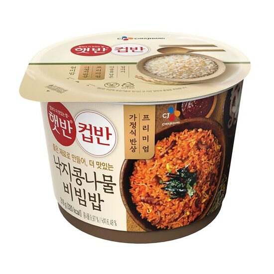 5125 햇반컵반 낙지콩나물비빔밥 216g (한박스 18개입)