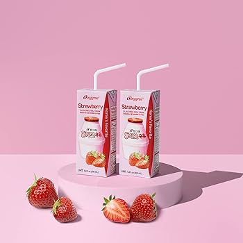 1724 Binggrae Strawberry Flavored Milk 빙그레 딸기맛우유 200ml