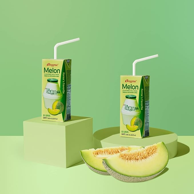 1727 Binggrae Melon Flavored Milk 빙그레 메론맛우유 200ml