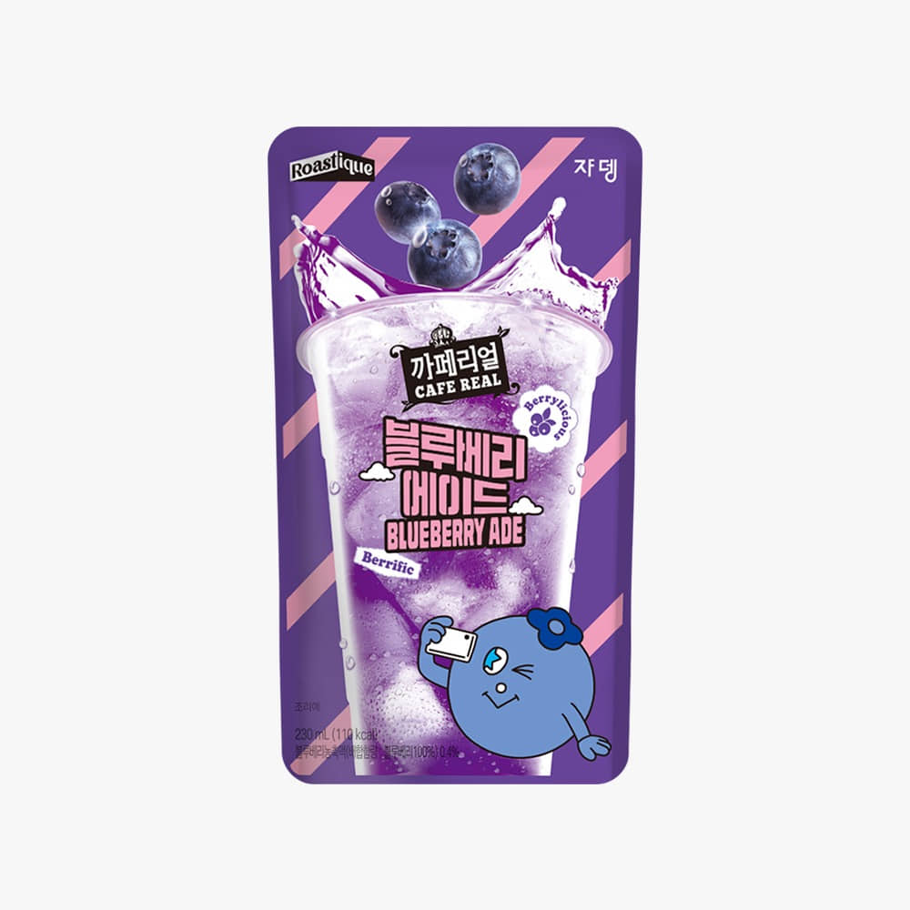 1849 JARDIN Cafe Real Blueberry Ade 쟈뎅 까페리얼 블루베리 에이드 230ml