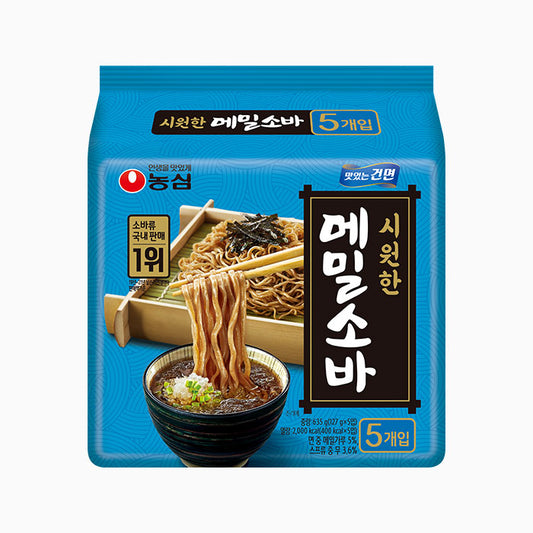 2158 Nongshim Memil Soba Multi 농심 시원한 메밀소바 멀티팩, 5개입