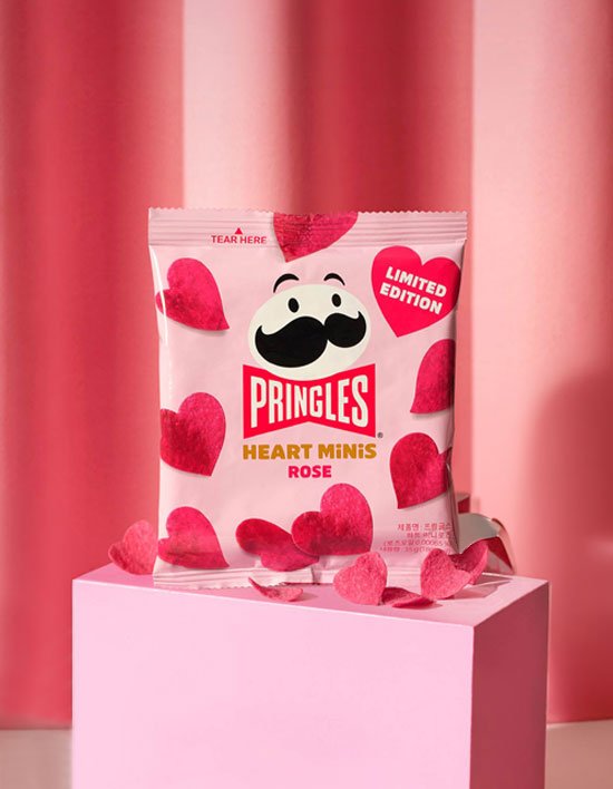 3441 Pringles Heart Minis Rose 프링글스 하트 미니로즈 35g