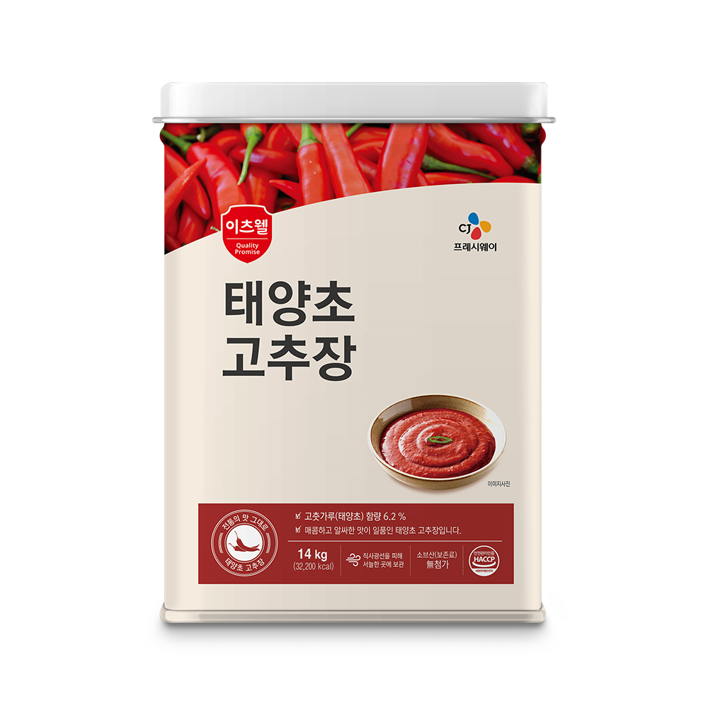 4120 CJ Freshway Gochujang, Hot Pepper Paste CJ 프레시웨이 고추장 14kg(업소용)