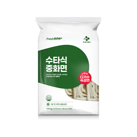 9139 CJ Freshone Chiness Noodle 프레시원 (냉동)수타중화면 5개입, 1.15kg